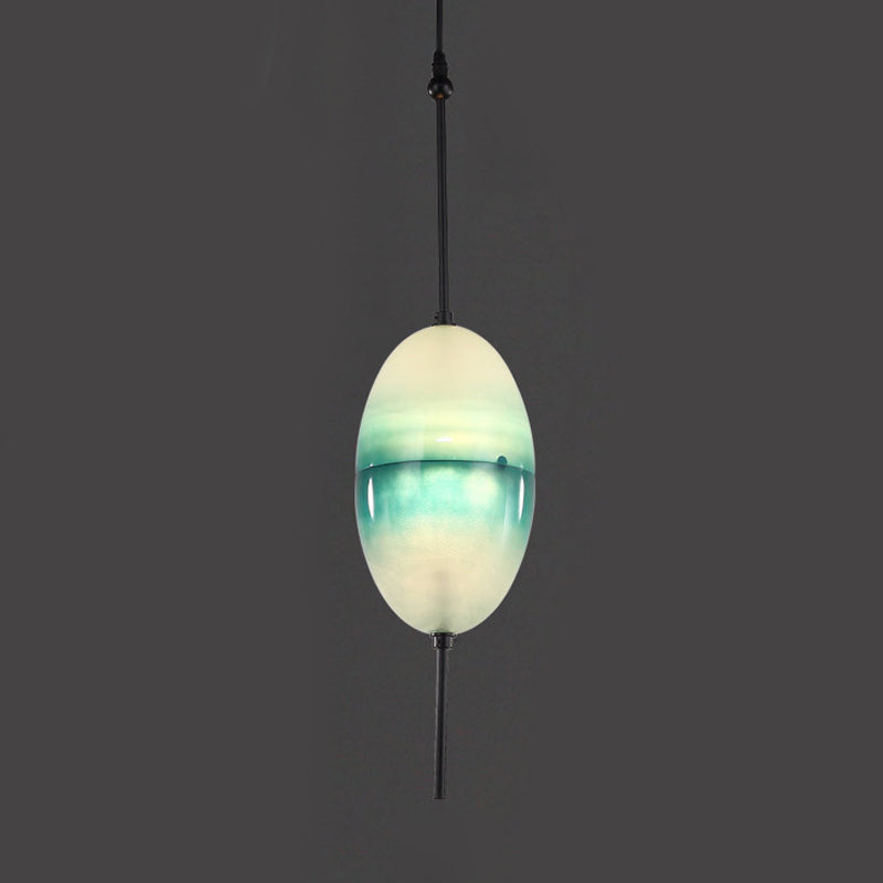 Blue Teardrop/Drum/Cylinder Pendant Lighting Modern 1 Light Glass Hanging Ceiling Lamp in White/Warm Light Clearhalo 'Ceiling Lights' 'Glass shade' 'Glass' 'Modern Pendants' 'Modern' 'Pendant Lights' 'Pendants' Lighting' 770583