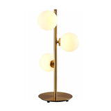 3 Lights Table Lamps Post Modern Style Gold Table Light with Globe White Glass Shade Clearhalo 'Lamps' 'Table Lamps' Lighting' 770930