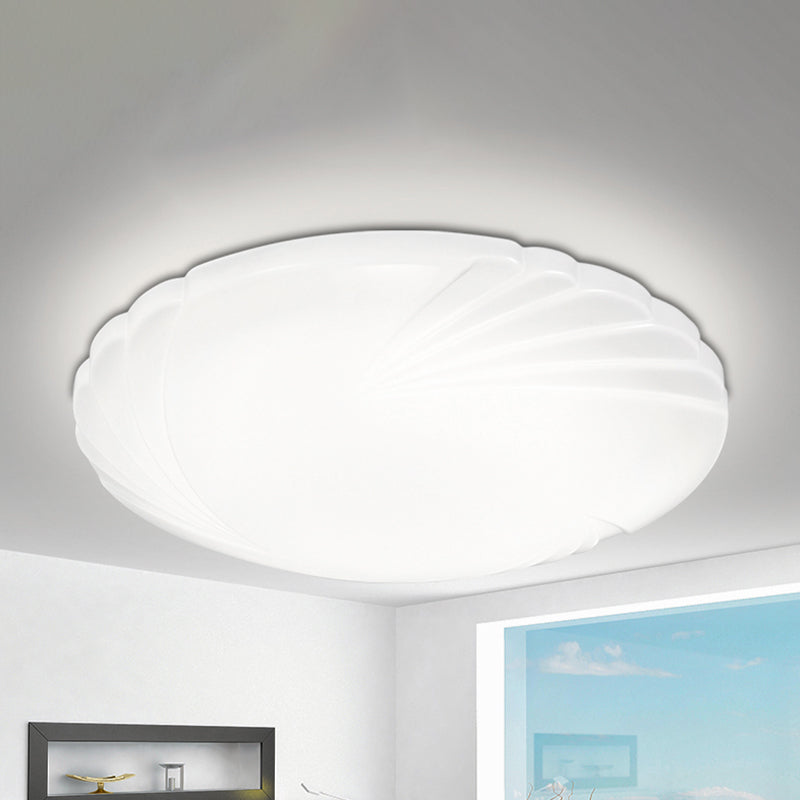 7.5"/9"/12" Dia Minimalist Acrylic Shade Flush Mount Lighting White LED Ceiling Flush Mount for Bedroom White Clearhalo 'Ceiling Lights' 'Close To Ceiling Lights' 'Close to ceiling' 'Flush mount' Lighting' 771172