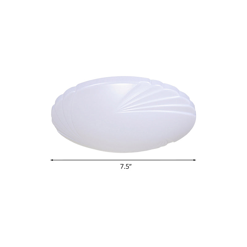 7.5"/9"/12" Dia Minimalist Acrylic Shade Flush Mount Lighting White LED Ceiling Flush Mount for Bedroom Clearhalo 'Ceiling Lights' 'Close To Ceiling Lights' 'Close to ceiling' 'Flush mount' Lighting' 771176