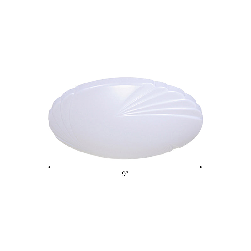 7.5"/9"/12" Dia Minimalist Acrylic Shade Flush Mount Lighting White LED Ceiling Flush Mount for Bedroom Clearhalo 'Ceiling Lights' 'Close To Ceiling Lights' 'Close to ceiling' 'Flush mount' Lighting' 771177