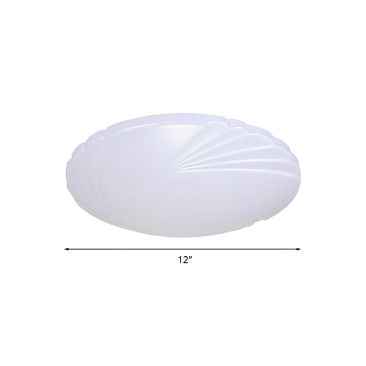 7.5"/9"/12" Dia Minimalist Acrylic Shade Flush Mount Lighting White LED Ceiling Flush Mount for Bedroom Clearhalo 'Ceiling Lights' 'Close To Ceiling Lights' 'Close to ceiling' 'Flush mount' Lighting' 771178