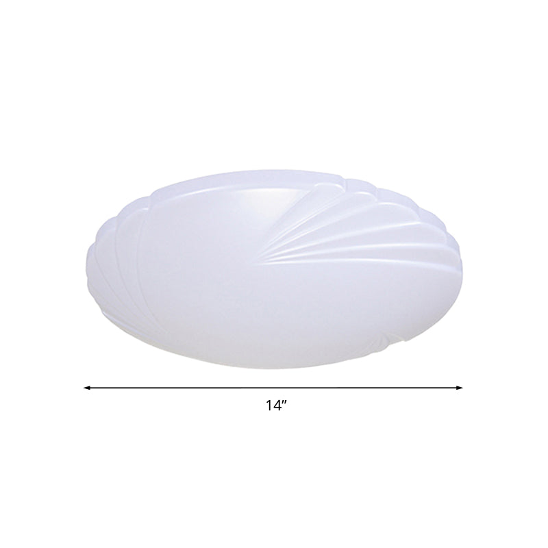 7.5"/9"/12" Dia Minimalist Acrylic Shade Flush Mount Lighting White LED Ceiling Flush Mount for Bedroom Clearhalo 'Ceiling Lights' 'Close To Ceiling Lights' 'Close to ceiling' 'Flush mount' Lighting' 771179