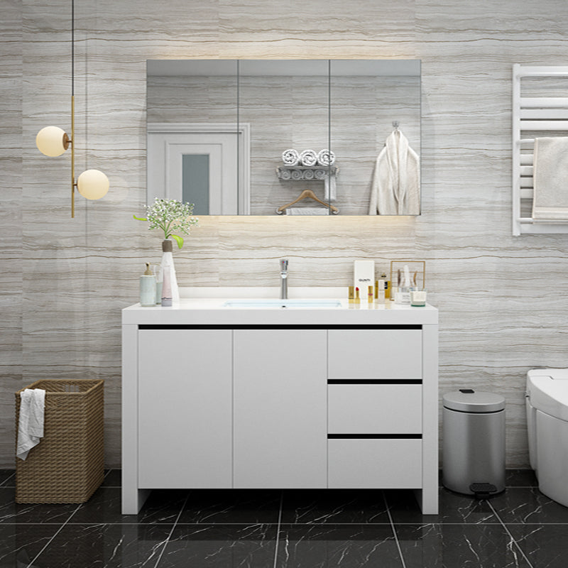 Modern White Wood Sink Vanity Faucet Included with Mirror for Bathroom Vanity & Faucet & Mirror Cabinet https://res.litfad.com/site/img/item/2023/03/11/7712279/1200x1200.jpg Clearhalo 'Bathroom Remodel & Bathroom Fixtures' 'Bathroom Vanities' 'bathroom_vanities' 'Home Improvement' 'home_improvement' 'home_improvement_bathroom_vanities' 7712279