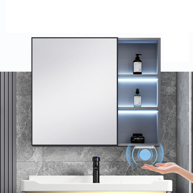 White Bath Vanity Single Sink Wall Mounted Faucet Drawers Metal Frame Vanity with Mirror Clearhalo 'Bathroom Remodel & Bathroom Fixtures' 'Bathroom Vanities' 'bathroom_vanities' 'Home Improvement' 'home_improvement' 'home_improvement_bathroom_vanities' 7712322