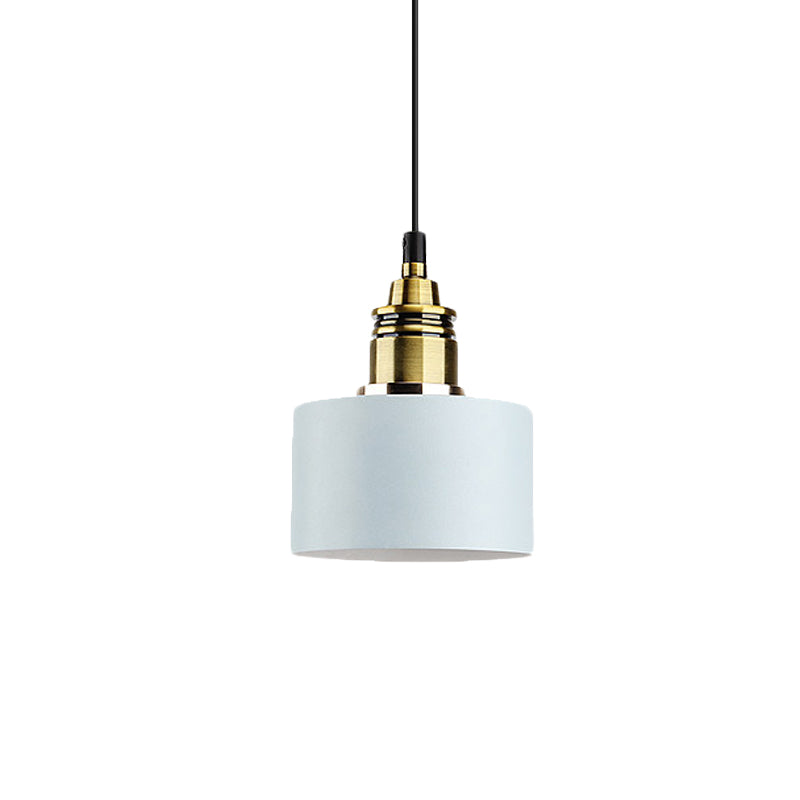 5"/12" Wide One Bulb Round Pendant Lamp Macaron Loft Metal Pendant Lighting with Brass Socket for Corridor Clearhalo 'Ceiling Lights' 'Modern Pendants' 'Modern' 'Pendant Lights' 'Pendants' Lighting' 771443