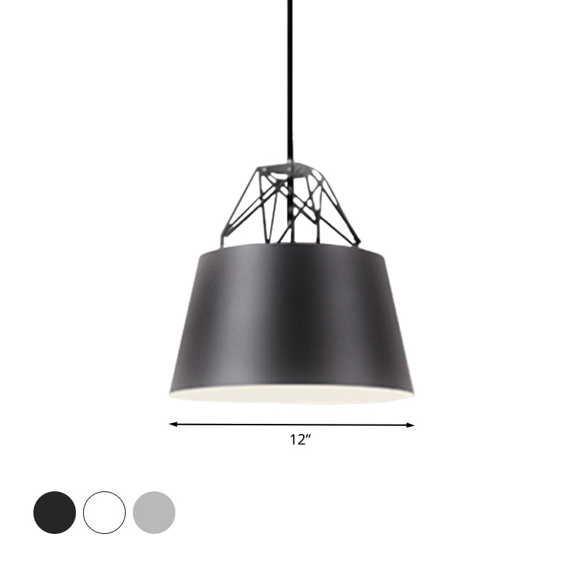 Aluminum Drum Shape Hanging Light Restaurant 1 Light Modern Pendant Light with Iron Wire Clearhalo 'Ceiling Lights' 'Modern Pendants' 'Modern' 'Pendant Lights' 'Pendants' Lighting' 771460