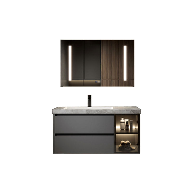 Metal Grey Modern Wall Mount Sink Vanity with Mirror for Bathroom Clearhalo 'Bathroom Remodel & Bathroom Fixtures' 'Bathroom Vanities' 'bathroom_vanities' 'Home Improvement' 'home_improvement' 'home_improvement_bathroom_vanities' 7715215