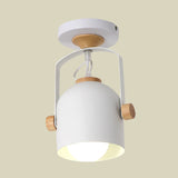 1 Light Cup Shade Flush Ceiling Light Rotatable Macaron Loft Metallic Ceiling Lamp for Bathroom Clearhalo 'Ceiling Lights' 'Close To Ceiling Lights' 'Close to ceiling' 'Semi-flushmount' Lighting' 771540