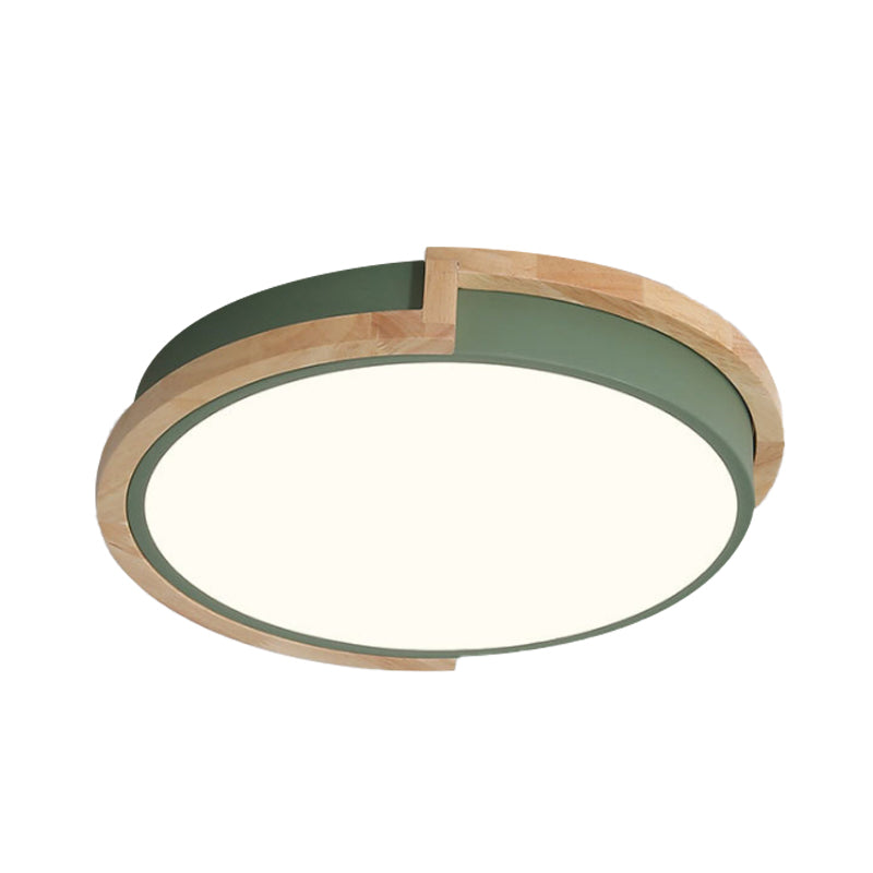 Acrylic Round Shaped Flush Ceiling Light Nordic Stylish Blue/Green/Pink Ceiling Lamp in Warm/White Light for Living Room Porch Clearhalo 'Ceiling Lights' 'Close To Ceiling Lights' 'Close to ceiling' 'Flush mount' Lighting' 771622