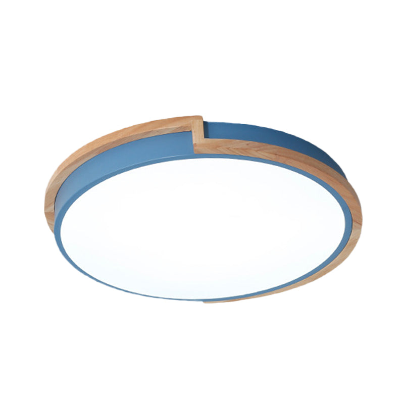 Acrylic Round Shaped Flush Ceiling Light Nordic Stylish Blue/Green/Pink Ceiling Lamp in Warm/White Light for Living Room Porch Clearhalo 'Ceiling Lights' 'Close To Ceiling Lights' 'Close to ceiling' 'Flush mount' Lighting' 771625