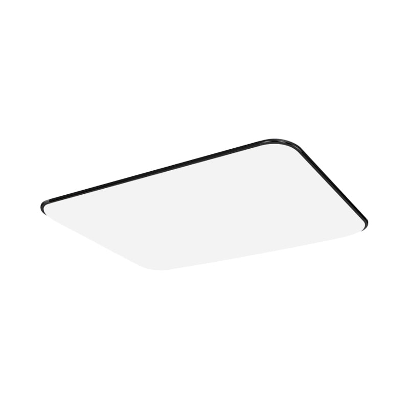 Rectangular Flushmount Lighting Simple Stylish LED Acrylic Ceiling Light Fixture in White for Bedroom, 25.5"/32" Diameter Clearhalo 'Ceiling Lights' 'Close To Ceiling Lights' 'Close to ceiling' 'Flush mount' Lighting' 771628