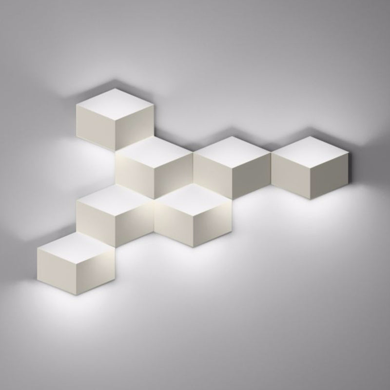 White Geometric Design Wall Light Fixture Nordic Style LED Metal Wall Lamp for Living Room Clearhalo 'Cast Iron' 'Glass' 'Industrial' 'Modern wall lights' 'Modern' 'Tiffany' 'Traditional wall lights' 'Wall Lamps & Sconces' 'Wall Lights' Lighting' 771832