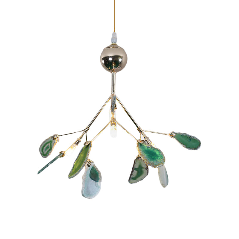 Modern Style Firefly Ceiling Pendant Lamp Agate 4/16 Lights Living Room Chandelier Lighting in Blue/Green Clearhalo 'Ceiling Lights' 'Chandeliers' 'Modern Chandeliers' 'Modern' Lighting' 771913