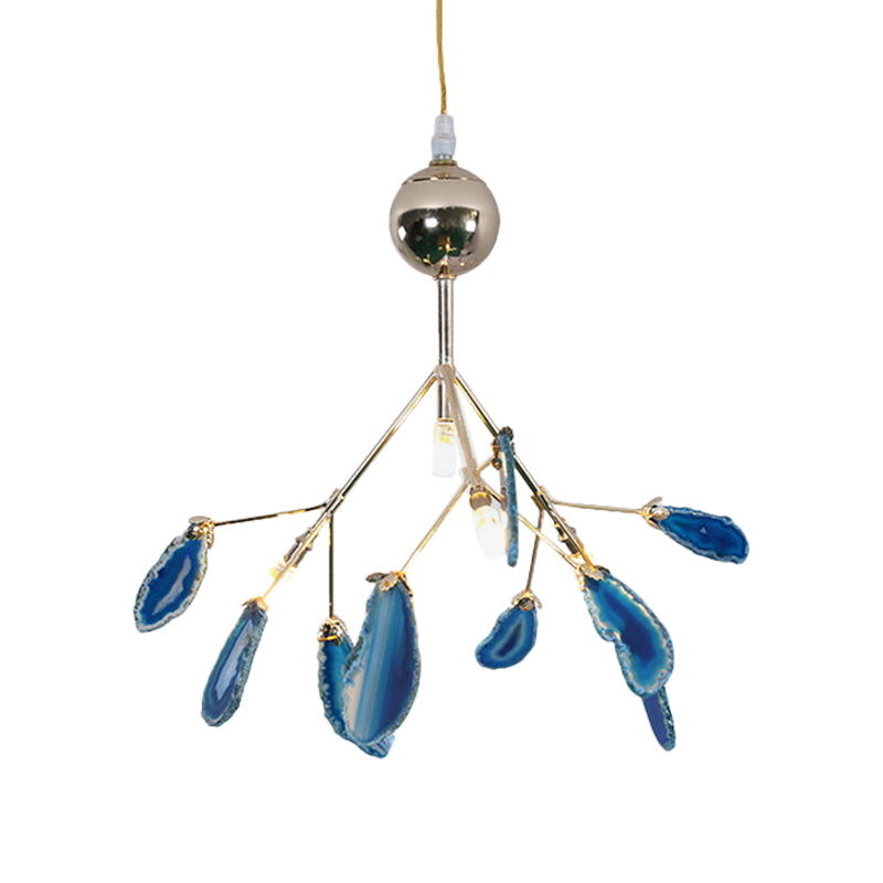 Modern Style Firefly Ceiling Pendant Lamp Agate 4/16 Lights Living Room Chandelier Lighting in Blue/Green Clearhalo 'Ceiling Lights' 'Chandeliers' 'Modern Chandeliers' 'Modern' Lighting' 771918