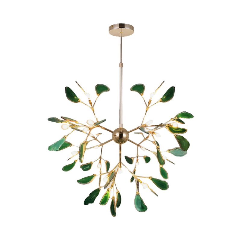 Modern Style Firefly Ceiling Pendant Lamp Agate 4/16 Lights Living Room Chandelier Lighting in Blue/Green Clearhalo 'Ceiling Lights' 'Chandeliers' 'Modern Chandeliers' 'Modern' Lighting' 771926