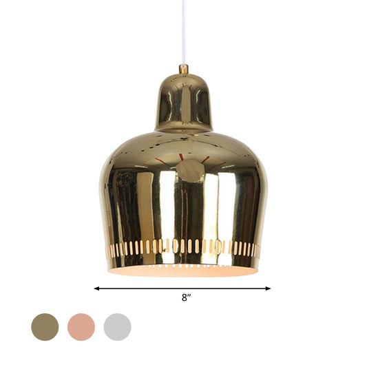 Mirror Bell Pendant Lamp Height Adjustable Modern Single Hanging Light for Living Room Clearhalo 'Art Deco Pendants' 'Cast Iron' 'Ceiling Lights' 'Ceramic' 'Crystal' 'Industrial Pendants' 'Industrial' 'Metal' 'Middle Century Pendants' 'Pendant Lights' 'Pendants' 'Tiffany' Lighting' 772249