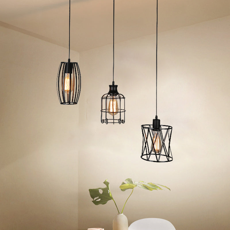 Industrial/Farmhouse Wired Pendant Lights high quality (Set of 3 )