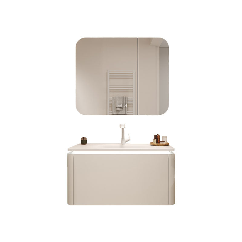 Wall Mount Faucet Included Bathroom Sink Vanity with Mirror Sink Vanity & Faucet & Smart Medicine Cabinet Clearhalo 'Bathroom Remodel & Bathroom Fixtures' 'Bathroom Vanities' 'bathroom_vanities' 'Home Improvement' 'home_improvement' 'home_improvement_bathroom_vanities' 7724993