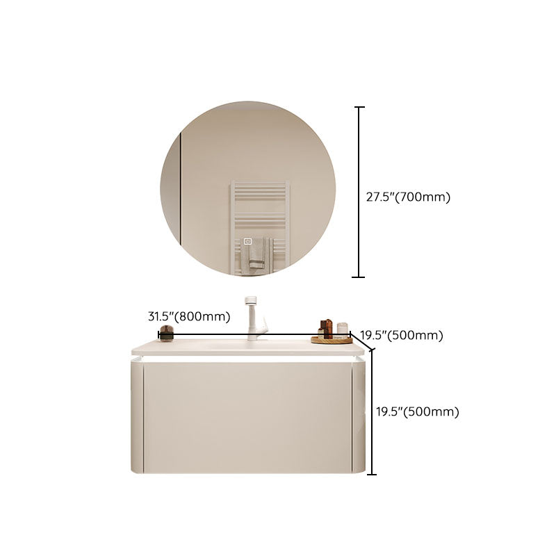 Wall Mount Faucet Included Bathroom Sink Vanity with Mirror Sink Clearhalo 'Bathroom Remodel & Bathroom Fixtures' 'Bathroom Vanities' 'bathroom_vanities' 'Home Improvement' 'home_improvement' 'home_improvement_bathroom_vanities' 7725024