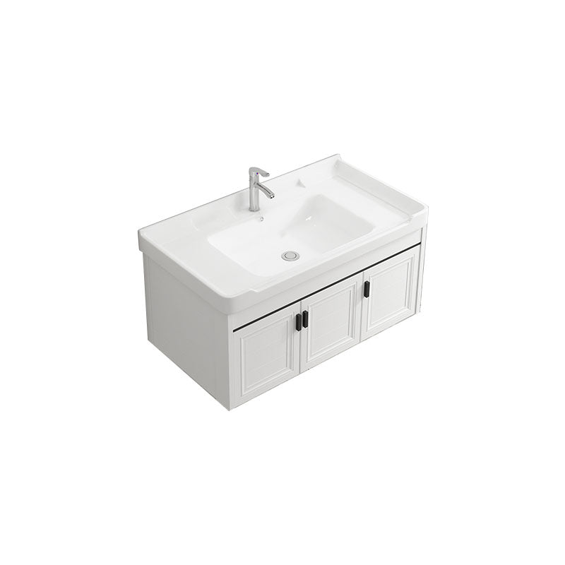 Modern White Wall Mount Bathroom Sink Vanity with Faucet Sink Vanity & Faucet Towel Bar Not Included Clearhalo 'Bathroom Remodel & Bathroom Fixtures' 'Bathroom Vanities' 'bathroom_vanities' 'Home Improvement' 'home_improvement' 'home_improvement_bathroom_vanities' 7725340