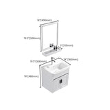 Modern White Wall Mount Bathroom Sink Vanity with Faucet Sink Clearhalo 'Bathroom Remodel & Bathroom Fixtures' 'Bathroom Vanities' 'bathroom_vanities' 'Home Improvement' 'home_improvement' 'home_improvement_bathroom_vanities' 7725346