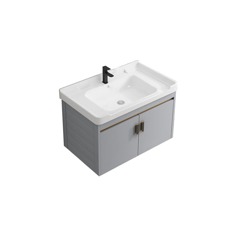 Wall Mount Sink Included Bathroom Sink Vanity with Doors Sink Vanity & Faucet White Clearhalo 'Bathroom Remodel & Bathroom Fixtures' 'Bathroom Vanities' 'bathroom_vanities' 'Home Improvement' 'home_improvement' 'home_improvement_bathroom_vanities' 7725386