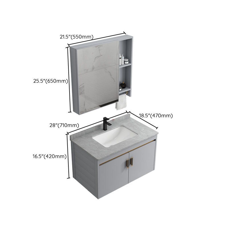 Wall Mount Sink Included Bathroom Sink Vanity with Doors Sink Clearhalo 'Bathroom Remodel & Bathroom Fixtures' 'Bathroom Vanities' 'bathroom_vanities' 'Home Improvement' 'home_improvement' 'home_improvement_bathroom_vanities' 7725397