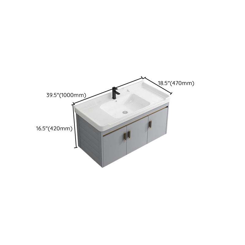 Wall Mount Sink Included Bathroom Sink Vanity with Doors Sink Clearhalo 'Bathroom Remodel & Bathroom Fixtures' 'Bathroom Vanities' 'bathroom_vanities' 'Home Improvement' 'home_improvement' 'home_improvement_bathroom_vanities' 7725410