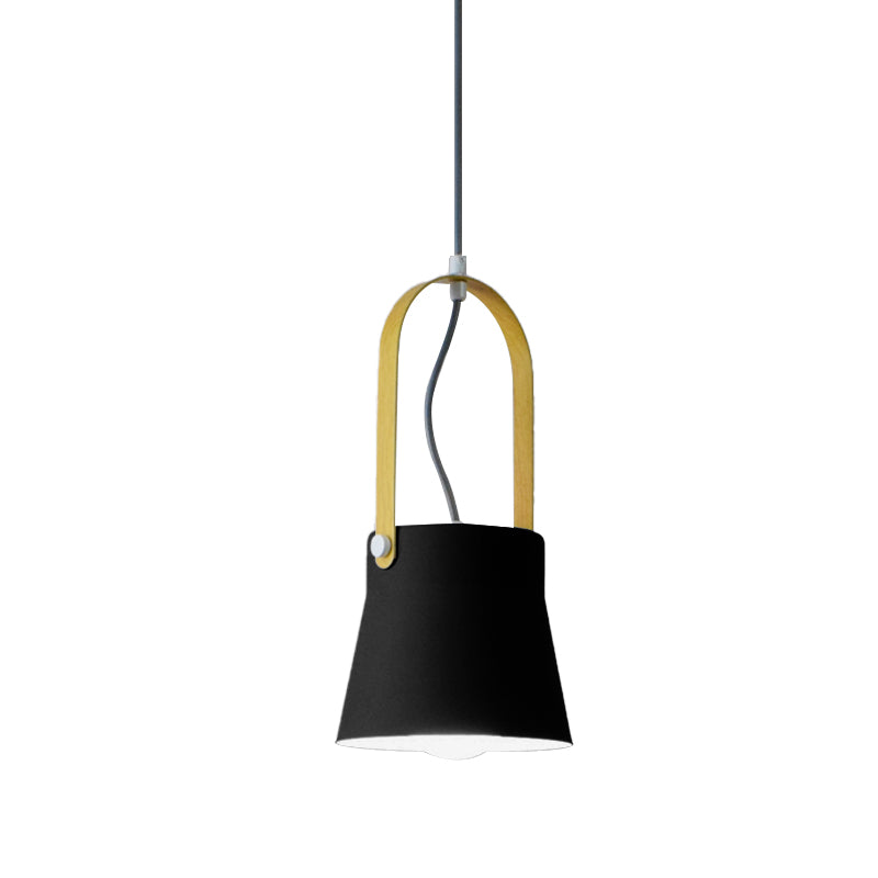 1 Bulb Hanging Lamp with Cone Shade Metal Industrial Stylish Restaurant Pendant Lamp in Grey/Black/White Clearhalo 'Ceiling Lights' 'Modern Pendants' 'Modern' 'Pendant Lights' 'Pendants' Lighting' 773714