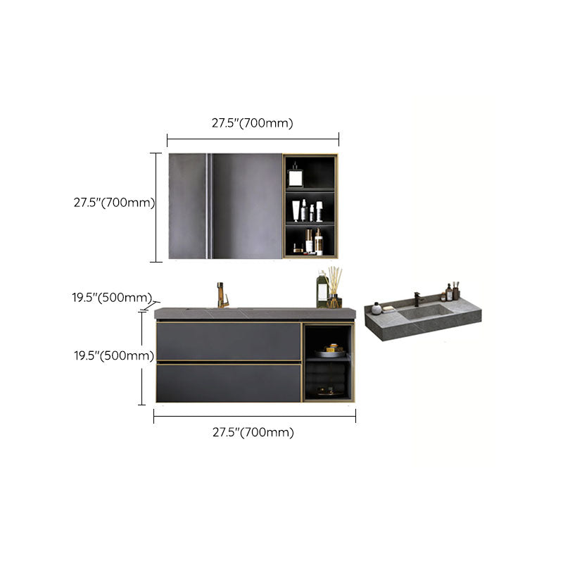 Wall Mount Mirror Included Bathroom Sink Vanity with Sink Faucet Clearhalo 'Bathroom Remodel & Bathroom Fixtures' 'Bathroom Vanities' 'bathroom_vanities' 'Home Improvement' 'home_improvement' 'home_improvement_bathroom_vanities' 7737723