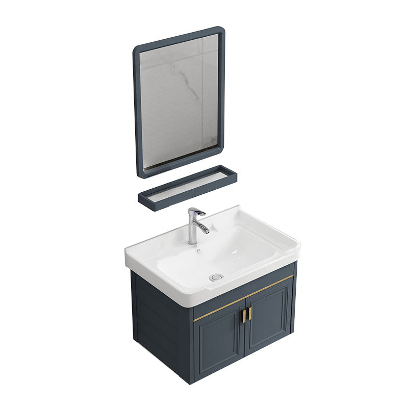 Modern Metal Blue Wall Mount Sink Vanity Faucet Included for Bathroom Vanity & Faucet & Mirrors Towel Bar Not Included Clearhalo 'Bathroom Remodel & Bathroom Fixtures' 'Bathroom Vanities' 'bathroom_vanities' 'Home Improvement' 'home_improvement' 'home_improvement_bathroom_vanities' 7737770