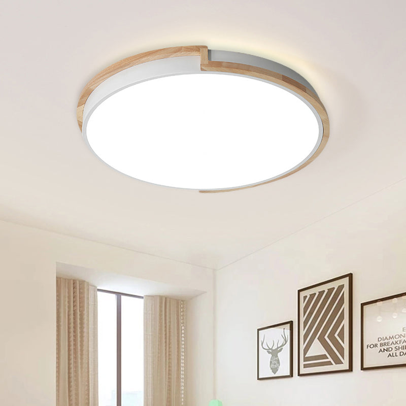 13"/17"/21" W Slim Drum Bedroom Flush Ceiling Light Eye-Caring Acrylic Macron Loft Led Ceiling Lamp in Black/Grey/White White Clearhalo 'Ceiling Lights' 'Close To Ceiling Lights' 'Close to ceiling' 'Flush mount' Lighting' 774011