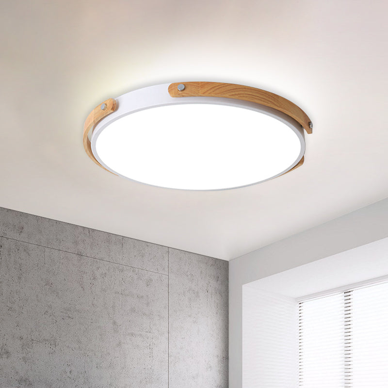 Black/White Circle Bathroom Ceiling Mount Light Acrylic Modern Style LED Ceiling Lamp in Warm/White Light Clearhalo 'Ceiling Lights' 'Close To Ceiling Lights' 'Close to ceiling' 'Flush mount' Lighting' 774382