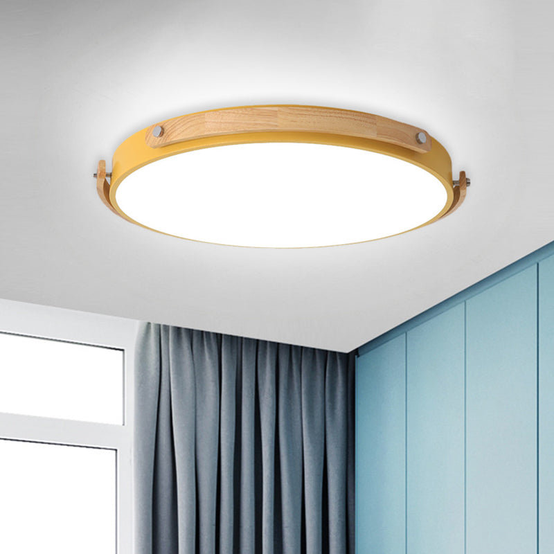 Acrylic Circular LED Flush Ceiling Light Kid Bedroom Hallway Macaron Stylish Ceiling Lamp Clearhalo 'Ceiling Lights' 'Close To Ceiling Lights' 'Close to ceiling' 'Flush mount' Lighting' 774385