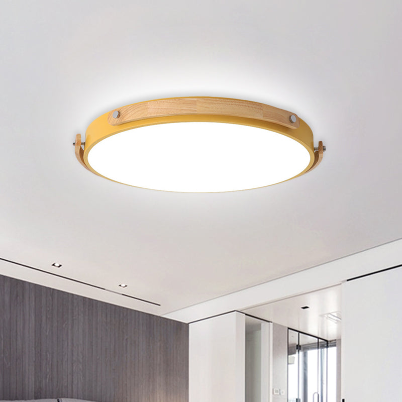 Acrylic Circular LED Flush Ceiling Light Kid Bedroom Hallway Macaron Stylish Ceiling Lamp Clearhalo 'Ceiling Lights' 'Close To Ceiling Lights' 'Close to ceiling' 'Flush mount' Lighting' 774386