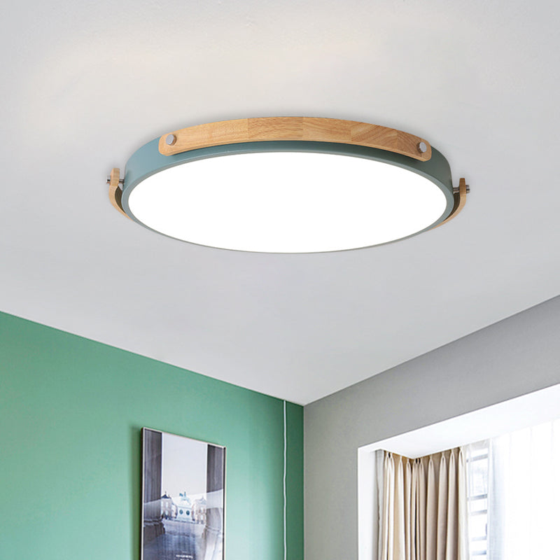 Acrylic Circular LED Flush Ceiling Light Kid Bedroom Hallway Macaron Stylish Ceiling Lamp Clearhalo 'Ceiling Lights' 'Close To Ceiling Lights' 'Close to ceiling' 'Flush mount' Lighting' 774395