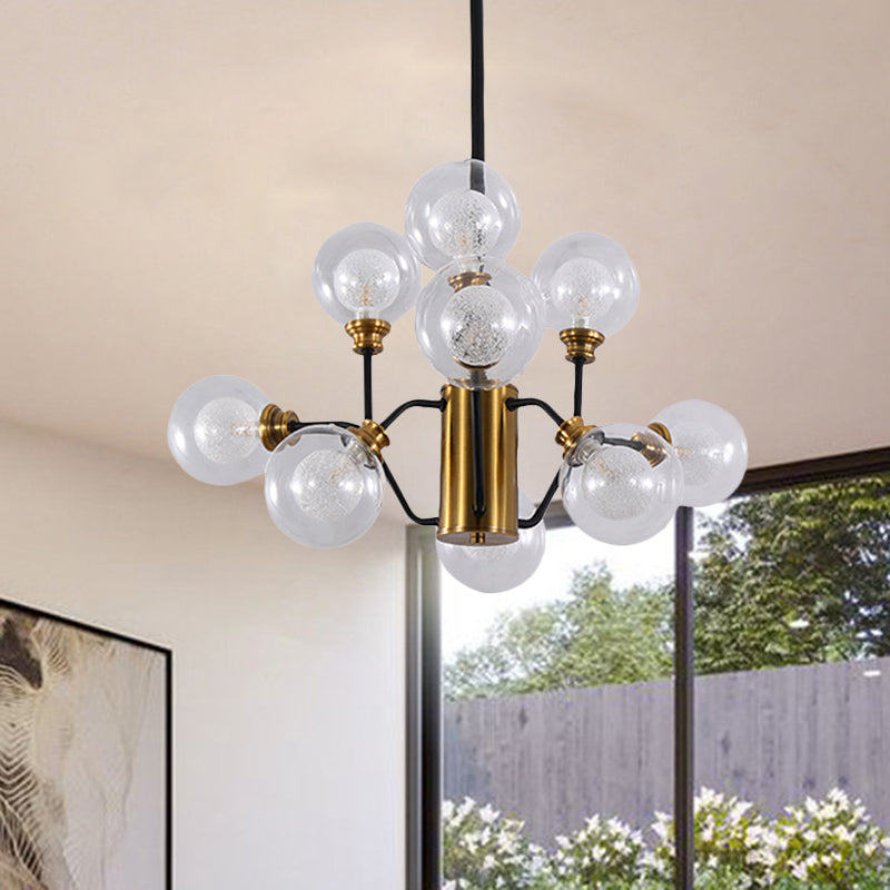 Modo Dining Table Pendant Light Metal Contemporary Chandelier in Gold & Black 9 Gold Clearhalo 'Ceiling Lights' 'Chandeliers' 'Modern Chandeliers' 'Modern' Lighting' 774488