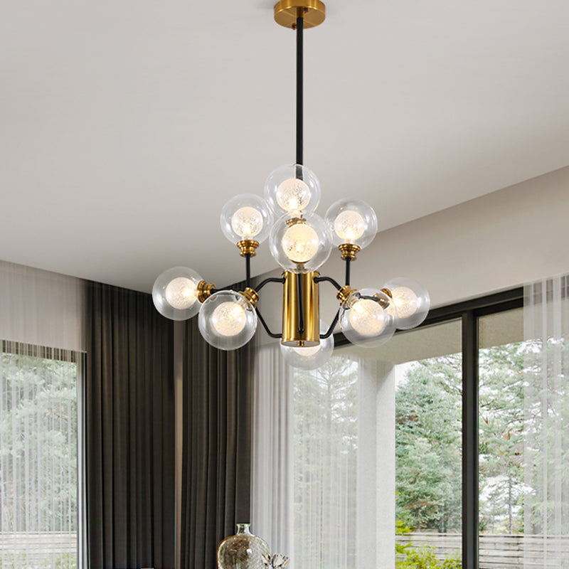 Modo Dining Table Pendant Light Metal Contemporary Chandelier in Gold & Black Clearhalo 'Ceiling Lights' 'Chandeliers' 'Modern Chandeliers' 'Modern' Lighting' 774489