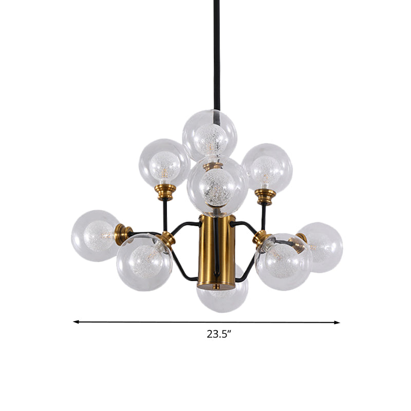 Modo Dining Table Pendant Light Metal Contemporary Chandelier in Gold & Black Clearhalo 'Ceiling Lights' 'Chandeliers' 'Modern Chandeliers' 'Modern' Lighting' 774492