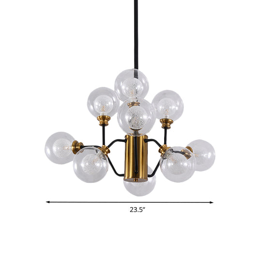 Modo Dining Table Pendant Light Metal Contemporary Chandelier in Gold & Black Clearhalo 'Ceiling Lights' 'Chandeliers' 'Modern Chandeliers' 'Modern' Lighting' 774492