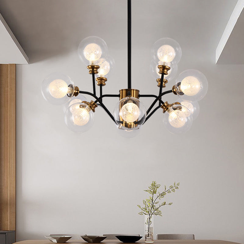 Modo Dining Table Pendant Light Metal Contemporary Chandelier in Gold & Black 12 Gold Clearhalo 'Ceiling Lights' 'Chandeliers' 'Modern Chandeliers' 'Modern' Lighting' 774493