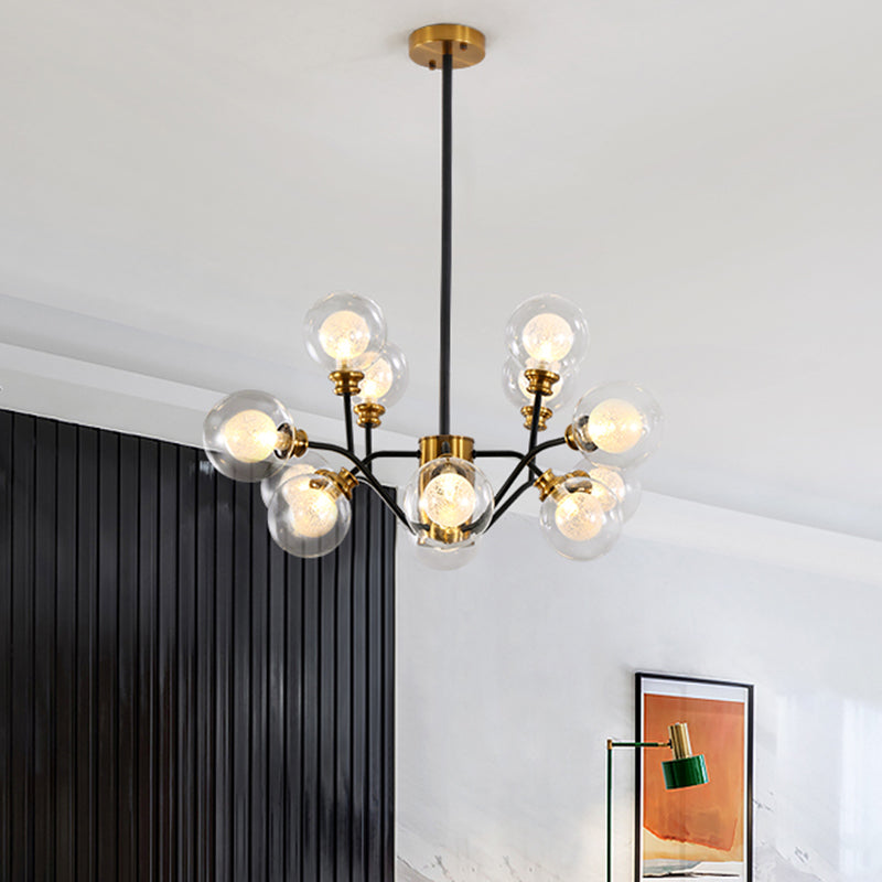 Modo Dining Table Pendant Light Metal Contemporary Chandelier in Gold & Black Clearhalo 'Ceiling Lights' 'Chandeliers' 'Modern Chandeliers' 'Modern' Lighting' 774494