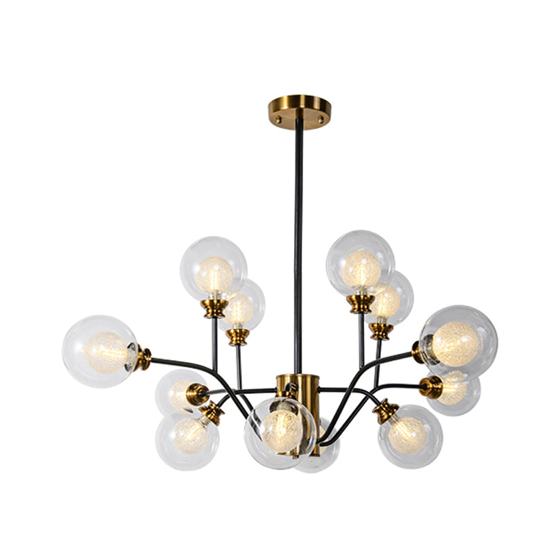 Modo Dining Table Pendant Light Metal Contemporary Chandelier in Gold & Black Clearhalo 'Ceiling Lights' 'Chandeliers' 'Modern Chandeliers' 'Modern' Lighting' 774495