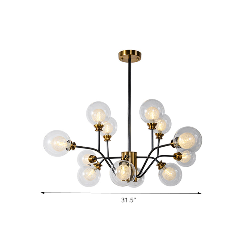 Modo Dining Table Pendant Light Metal Contemporary Chandelier in Gold & Black Clearhalo 'Ceiling Lights' 'Chandeliers' 'Modern Chandeliers' 'Modern' Lighting' 774496