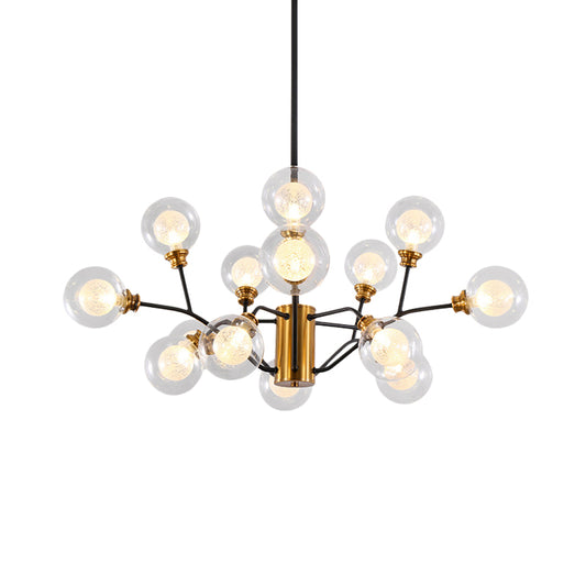 Modo Dining Table Pendant Light Metal Contemporary Chandelier in Gold & Black Clearhalo 'Ceiling Lights' 'Chandeliers' 'Modern Chandeliers' 'Modern' Lighting' 774499