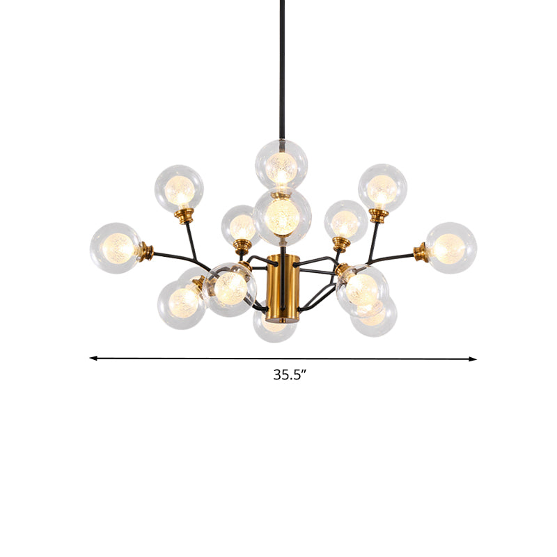 Modo Dining Table Pendant Light Metal Contemporary Chandelier in Gold & Black Clearhalo 'Ceiling Lights' 'Chandeliers' 'Modern Chandeliers' 'Modern' Lighting' 774500