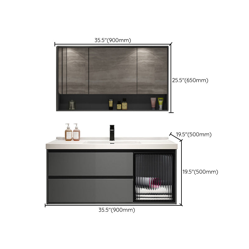 Wall Mount Sink Included Bathroom Sink Vanity with Mirror Sink Clearhalo 'Bathroom Remodel & Bathroom Fixtures' 'Bathroom Vanities' 'bathroom_vanities' 'Home Improvement' 'home_improvement' 'home_improvement_bathroom_vanities' 7755012