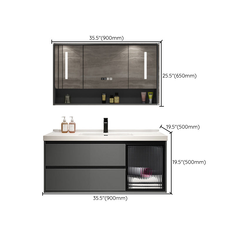 Wall Mount Sink Included Bathroom Sink Vanity with Mirror Sink Clearhalo 'Bathroom Remodel & Bathroom Fixtures' 'Bathroom Vanities' 'bathroom_vanities' 'Home Improvement' 'home_improvement' 'home_improvement_bathroom_vanities' 7755013