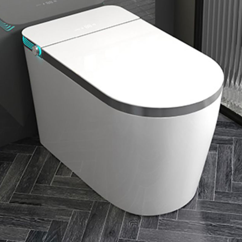 Smart Elongated Floor Standing Bidet in White with Heated Seat Clearhalo 'Bathroom Remodel & Bathroom Fixtures' 'Bidets' 'Home Improvement' 'home_improvement' 'home_improvement_bidets' 'Toilets & Bidets' 7758183